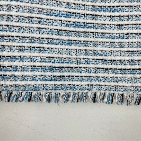 Karl Lagerfeld Blue White Tweed Mini Skirt Size 12 NWT - Picture 4 of 6